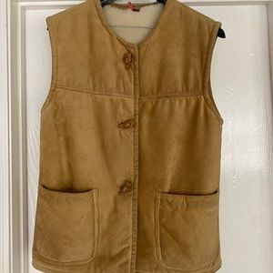 Vintage Express. Real suede leather vest.